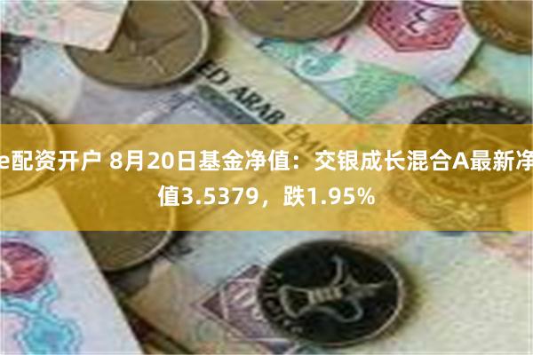 e配资开户 8月20日基金净值：交银成长混合A最新净值3.5379，跌1.95%