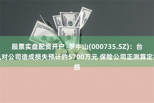 股票实盘配资开户  罗牛山(000735.SZ)：台风对公司造成损失预计约5700万元 保险公司正测算定损