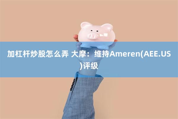 加杠杆炒股怎么弄 大摩：维持Ameren(AEE.US)评级