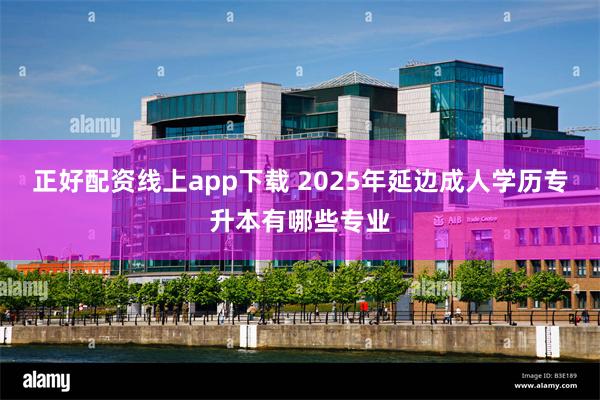 正好配资线上app下载 2025年延边成人学历专升本有哪些专业