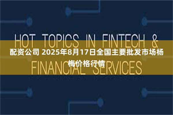 配资公司 2025年8月17日全国主要批发市场杨梅价格行情